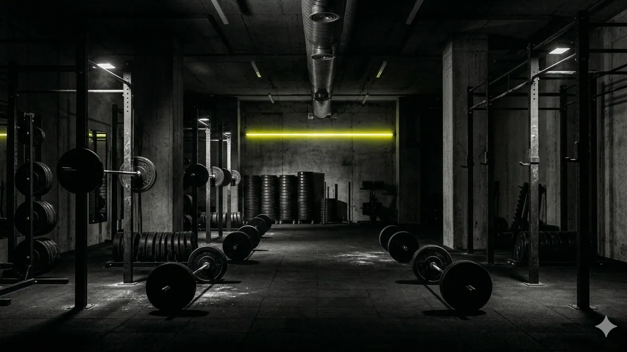 Interior of a fully equipped strength gym